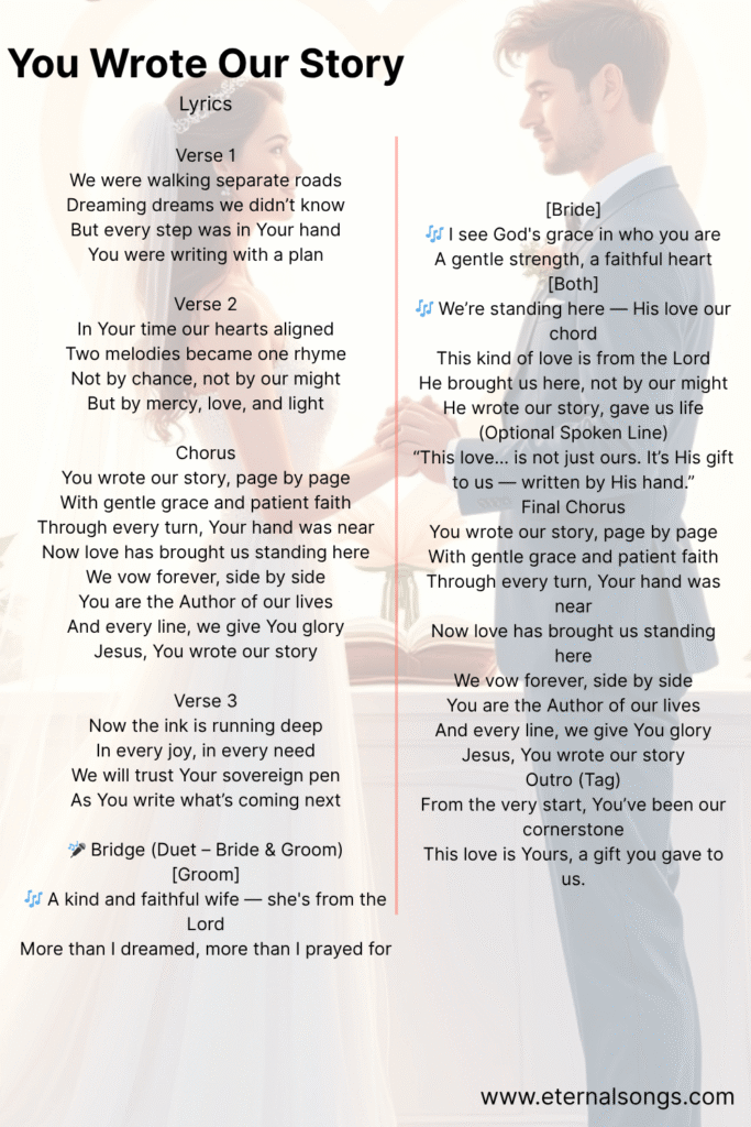 You Wrote Our Story Lyrics